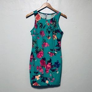 Colorful Floral Bodycon Dress